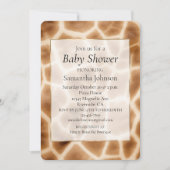 Crème Bruine Giraffe Dierenprint Kaart (Voorkant)