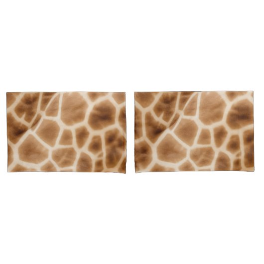 Crème Bruine Giraffe Dierenprint Kussensloop (Voorkant-Set)