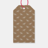 Crème bruine libellen cadeaulabel (Achterkant)
