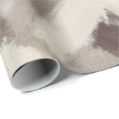 Crème Bruine Lijn Strepen Cadeaupapier (Rol Hoek)