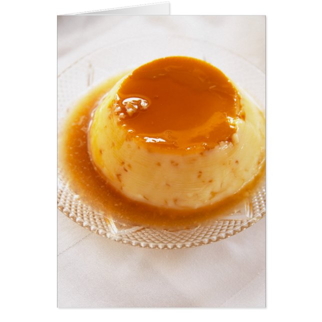 Crème caramel soort pudding met karamel (Voorkant)
