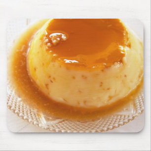Crème caramel soort pudding met karamel muismat