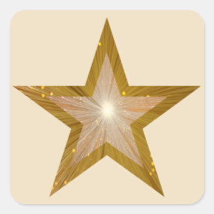 Crème carré "Gold" Star autocollant