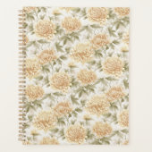 Crème Chrysanthemum Chiyogami Planner (Voorkant)