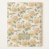 Crème Chrysanthemums Chiyogami Planner (Dos)
