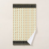 Crème contemporaine, Bleu, Taupe (Serviette à main)