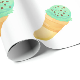 Crème crème met een glazige chocolade-chip cadeaupapier