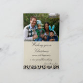 Crème Damassé ENCASTRAGE PHOTO ~ Carte de Noël (Intérieur)