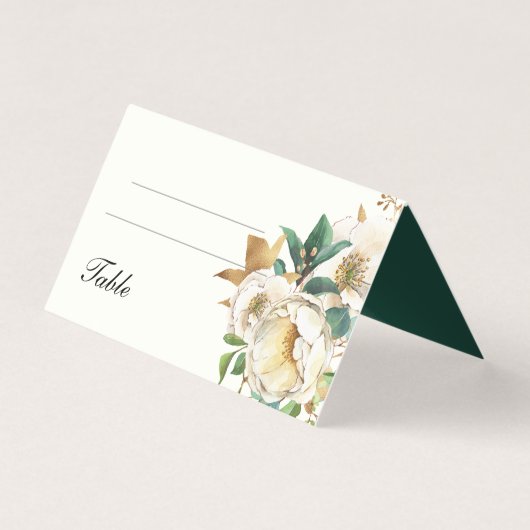 Crème d'automne Roses et Deep Emerald Green (Front)