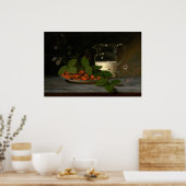 Crème de fraises Raphaelle Peale Poster d'art (Cuisine)