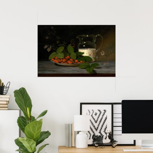 Crème de fraises Raphaelle Peale Poster d'art (Bureau à domicile)