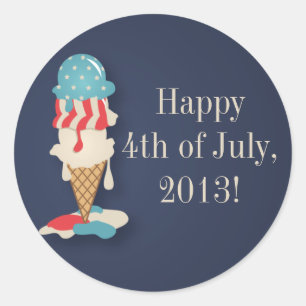 Crème de glace 4 juillet Stickers
