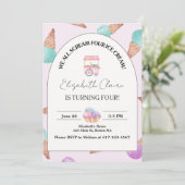 Crème de glace 4e anniversaire Invitation (Debout devant)