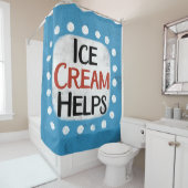Crème de glace aide le rideau de douche (En situation)
