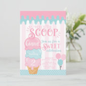 Crème de glace Anniversaire Fête Invitation Cône d (Debout devant)