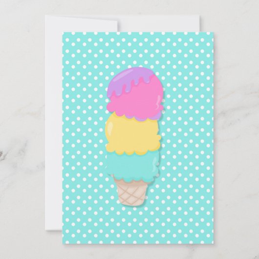 Crème de glace Anniversaire Invitation Douce Céléb (Dos)