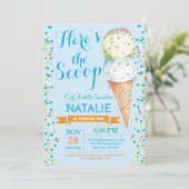 Crème de glace Anniversaire Invitation été (Debout devant)