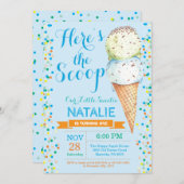 Crème de glace Anniversaire Invitation été (Devant / Derrière)