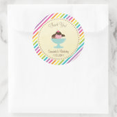 Crème de glace Anniversaire Sticker Merci coloré (Sac)