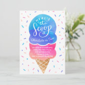 Crème de glace avec arrosage Invitation de fête d' (Debout devant)