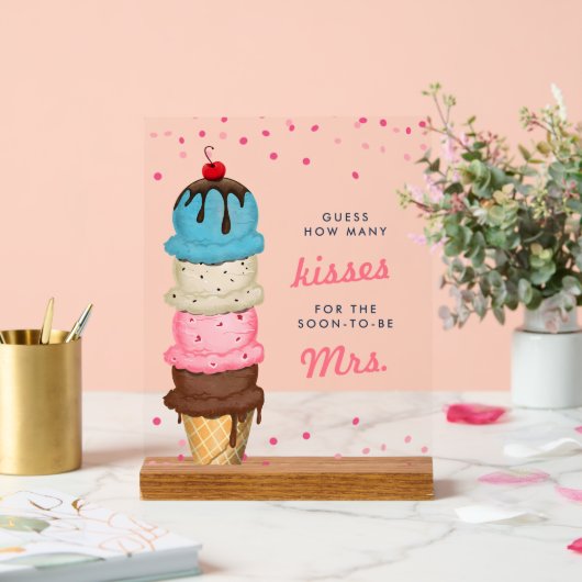 Crème de glace Combien de baisers Fête des mariées (Mariage)