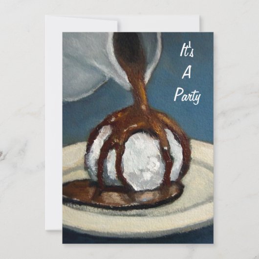 Crème de glace et chocolat : Invitation à la fête  (Devant)