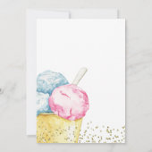 Crème de glace Genre Révéler Invitation (Dos)