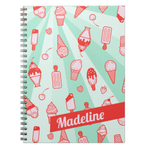 Crème de glace Impression Carnet Spiral personnali