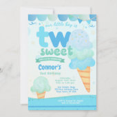 Crème de glace Invitation de fête du 2e anniversai (Devant)