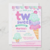 Crème de glace Invitation de fête du 2e anniversai (Devant)