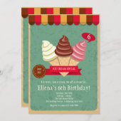 Crème de glace Invitation sociale (Devant / Derrière)