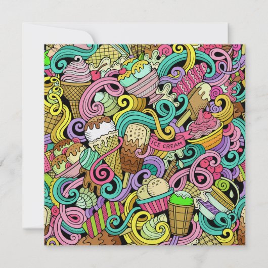 Crème de glace Invitations de fête irrésistibles (Devant)