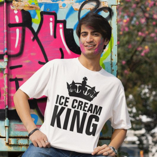 CRÈME DE GLACE KING mens dad T-SHIRT