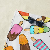 Crème de glace Popsicles serviette de plage en tex (En situation)