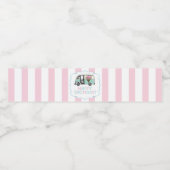 Crème de glace rose rayure Étiquettes bouteille d' (Étiquettes simples)