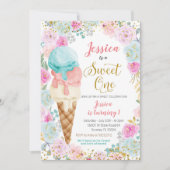 Crème de glace sucré un Anniversaire Invitation (Devant)