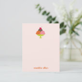 Crème de glace Sundae Merci Cartes (Rose) (Debout devant)