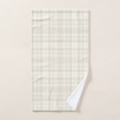 Crème de plaid de tartan et no. 66 de beige (Serviette à main)