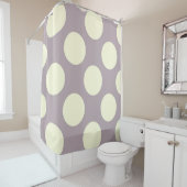 Crème de pourpre de points de cercles de rideau en (En situation)