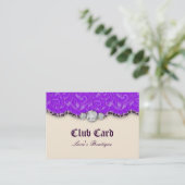 Crème de Purpl de léopard de dentelle de carte de (Debout devant)