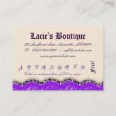 Crème de Purpl de léopard de dentelle de carte de (Dos)