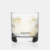 Crème Decoratief Lijst met Naam Whisky Glas (Links)