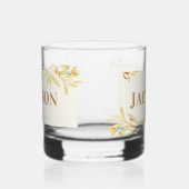 Crème Decoratief Lijst met Naam Whisky Glas (Rechts)