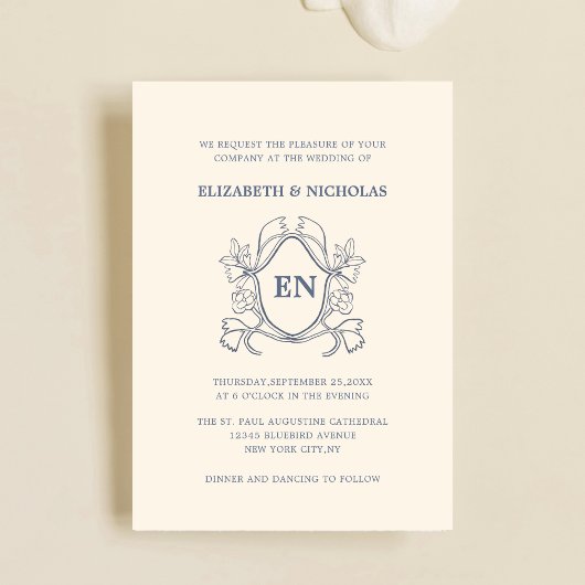 Creme digitale huwelijksuitnodiging Verenigd Konin Kaart