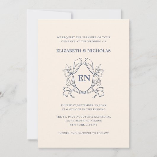 Creme digitale huwelijksuitnodiging Verenigd Konin Kaart (Voorkant)