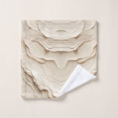 Crème d'Ivoire Bohème Aspect Naturel Texturé (Gant de toilette)