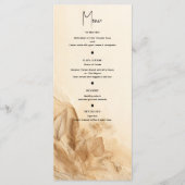 Crème d'ivoire botanique Menu texturé bohème (Devant)