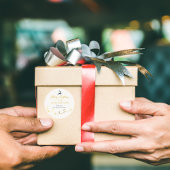 Crème Doodle Stars Joyeux Sticker de Noël