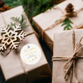 Crème Doodle Stars Joyeux Sticker de Noël