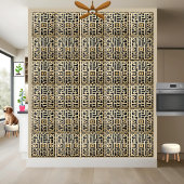 Crème d'or classique Blanc Noir Carreaux grecs anc